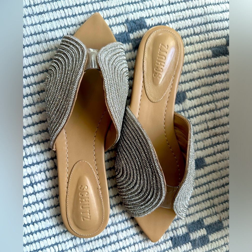 NEW! NEVER BEEN WORN! SCHUTZ Haddie Flat Sandal- Size 10. Shipped with box!